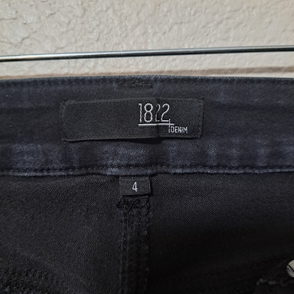 1822 Denim Skinny Women's Black Denim Stretch Jeans Size 4 Basic Classic Work - Picture 7 of 11